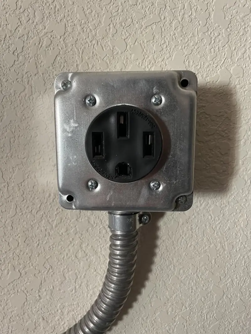 NEMA 14-50 outlet installed for Electrical Panel Upgrade in Wagoner