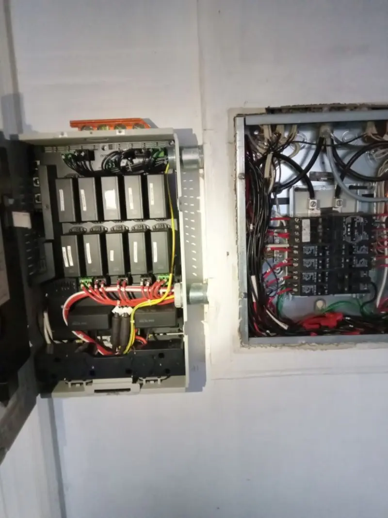 Electrical panel upgrade completed for Security Camera Wiring in Wagoner